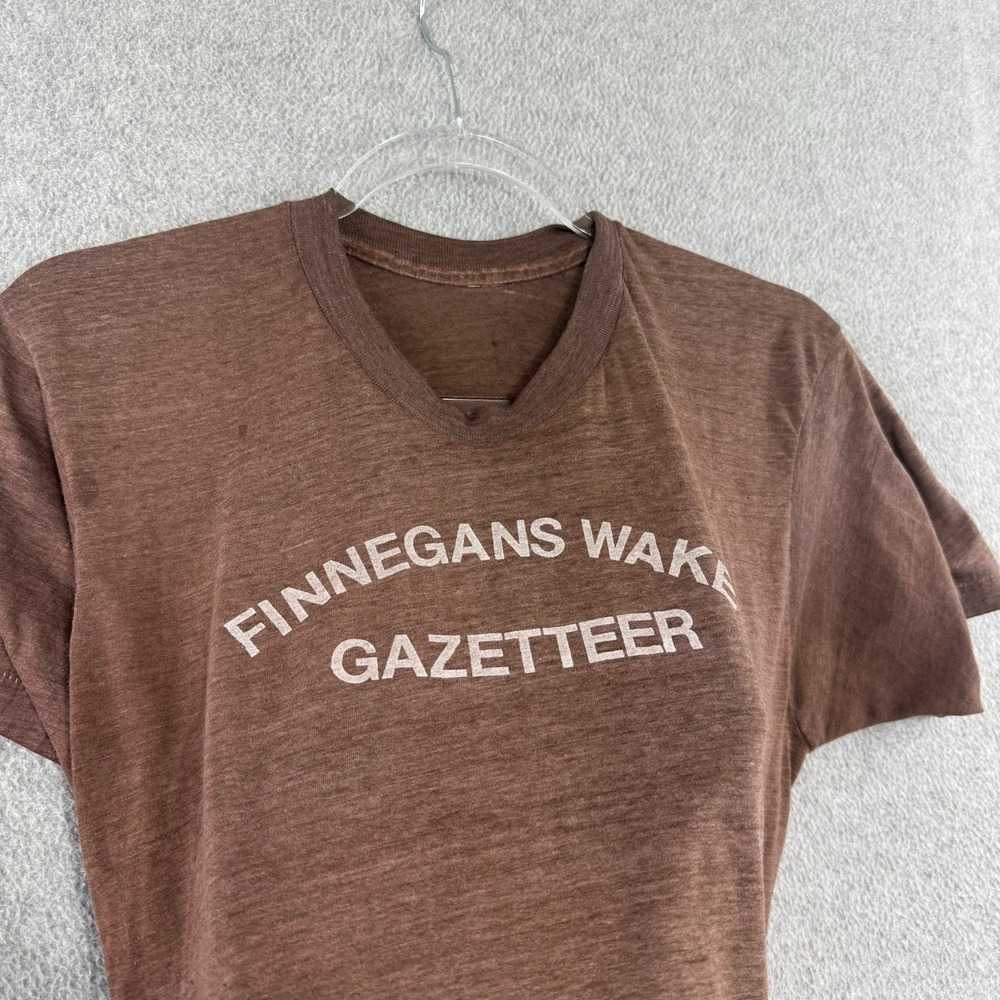 Vintage 70s Paper Thin Heather Brown Print Worn Faded Work Shirt Selvedge Mens M